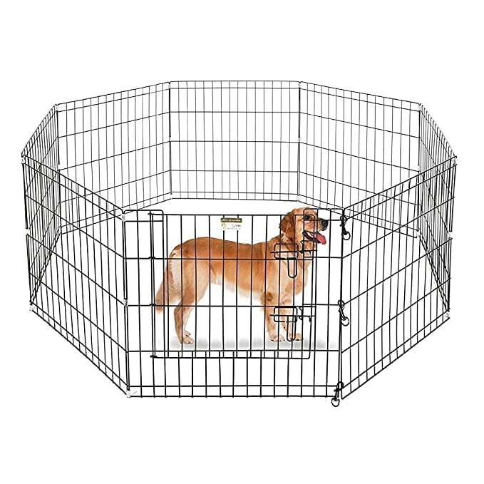 RvPaws Pets Folding Metal Exercise Play Pen, Foldable Metal Pet Exercise and Playpen with Single Door Cage (61 cm X 61 cm 6 Panel) (24 Inch) (B0BN1ZDKQX) Amazon Price History, Amazon Price Tracker