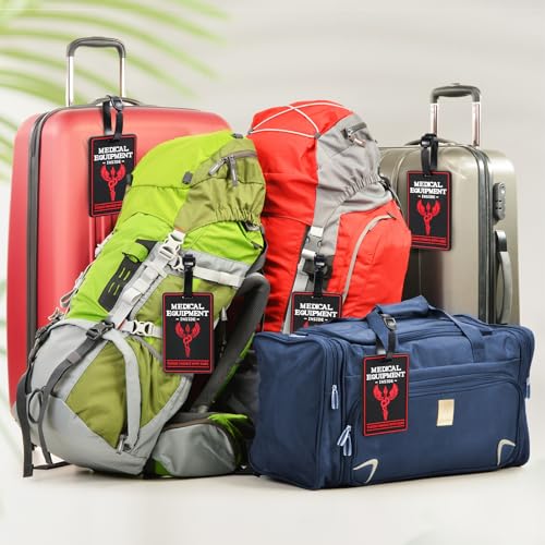 6 Pcs Medical Equipment Luggage Tag Device Tag with Detachable Plastic Strap for Luggage or Bags,Medical Respiratory Equipment & Supplies 5