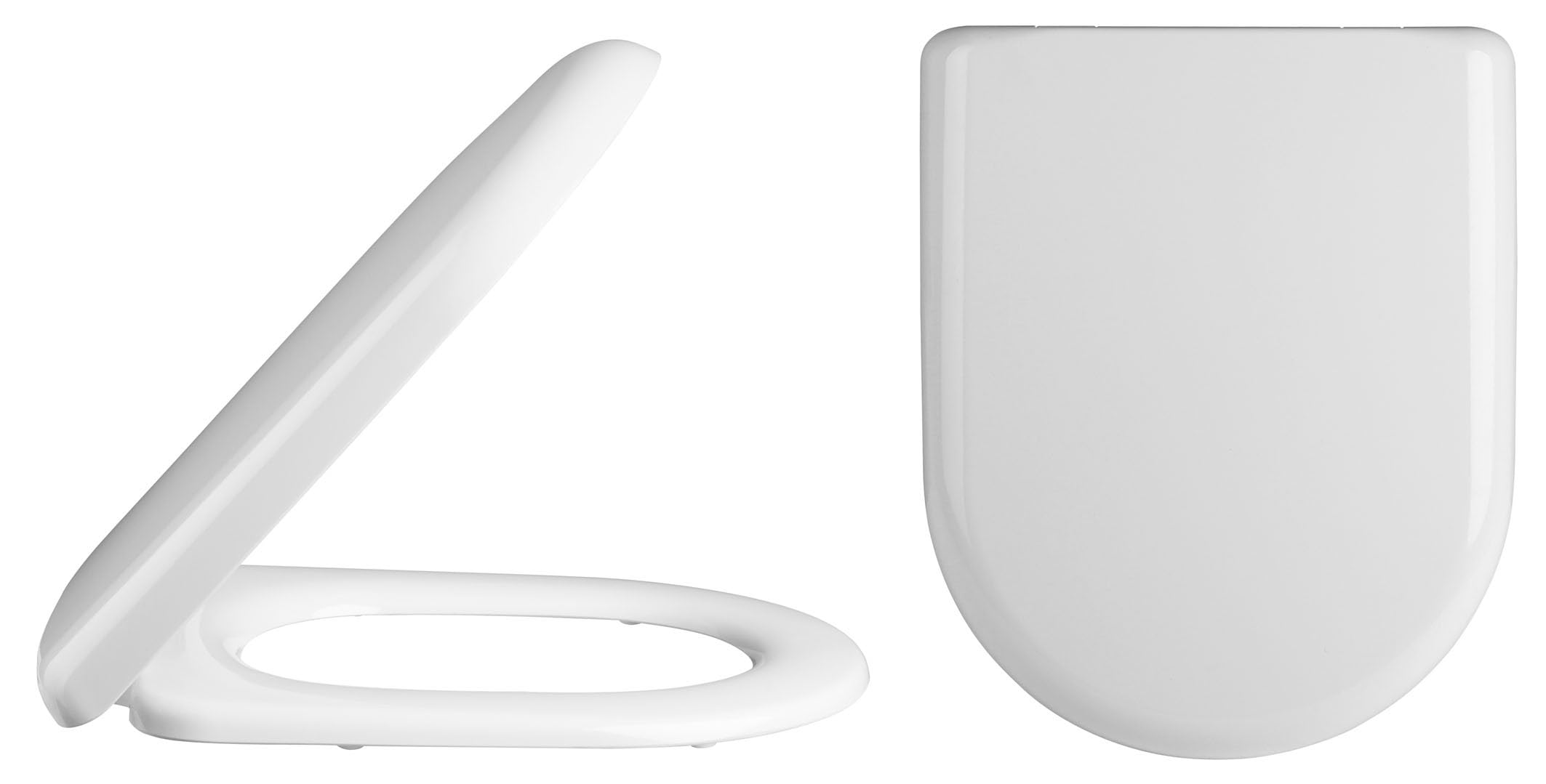 Balterley White Standard D Shape Top Fix Soft Close