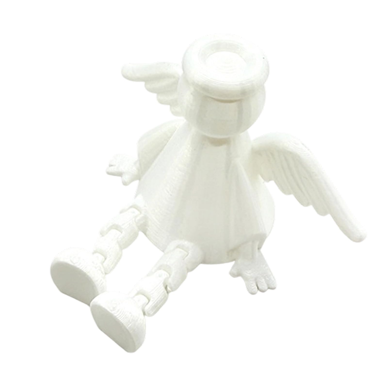PANFHGFG Poseable Figurine Articulated Joints Sitting Pose Ornament for Desk Home Decor Movable Joint Desktop Angelic Decors