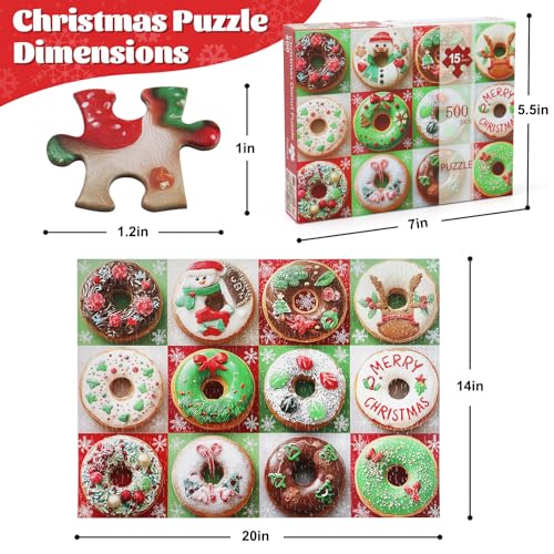 Christmas 500 Piece Winter Donuts Jigsaw Puzzle for Adults - image 2