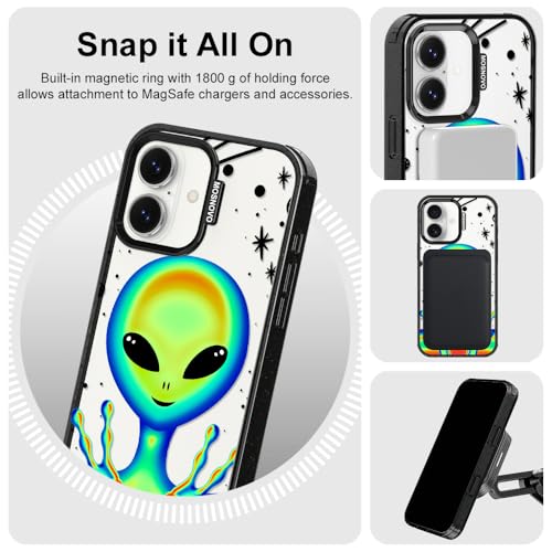 Coque iPhone 17 avec bouton caméra et protection MagSafe transparente noire - 7