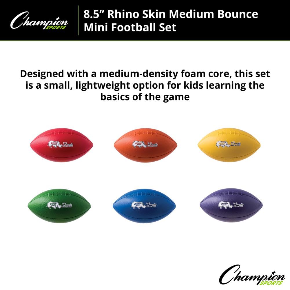 Champion Sports Rhino - Juego de Pelotas de fútbol de Espuma para Piel (Multi)