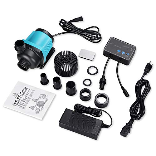 image for JEREPET 1850GPH 55W16FT Aquarium 24V DC Water Pump with Controller, Su