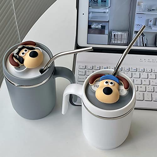 Caneca de café Isolada, Copo Térmico de Aço Inoxidável à Prova de Poeira, Alça Confortável, Prático,