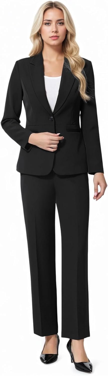 Women's Business Suits for Work Professional 2 Piece Slim Fit Outfits for Women - Image 5