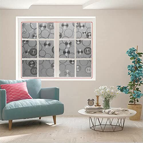 Image of SUNBIRD Window Film Privacy Colorful Window Sticker, Decorative Window Vinyl, Adhesive Home UV Blocking, Heat Insulation Static Cling for Bathroom Office (24 X 120 INCHES, Diamond Rings)