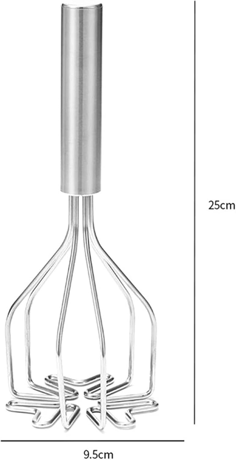 1Pc Stainless Steel Potato Masher, Manual Fruit Vegetable Press for Kitchen Food Preparation