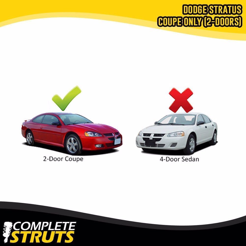 COMPLETESTRUTS Front Quick Complete Strut Assemblies with Coil Springs Replacement for 2000-2005 Mitsubishi Eclipse - Set of 2