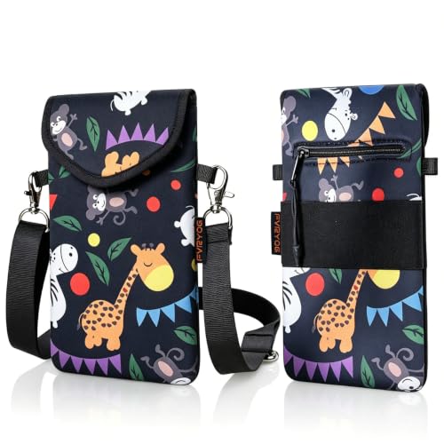 Image of Neoprene Phone Sleeve Pouch Case Bag for Men Women w /Crossbody Strap /Neck Lanyard for iPhone 17 /16 /15 /14 Pro Max, Samsung S25,Pixel 10