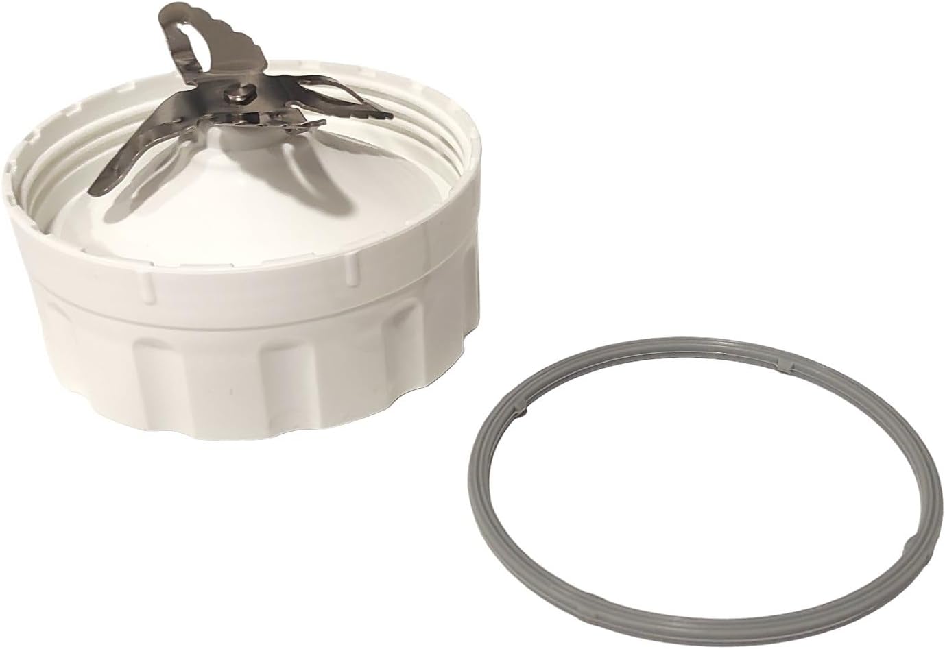 Generic White Holder Cutter Knife Unit With Seal Ring For Plastic Jar Compatible With Philips Blender