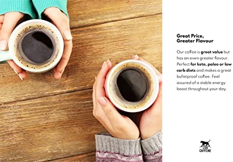 Lean Caffeine Nicaragua Ground Coffee | Super Clean Mycotoxin Free Bulletproof Coffee | Dark Roasted, Low Acid Keto Coffee - 908g