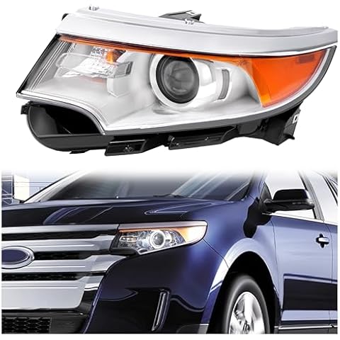 HECASA Left Projector Headlight for Ford Edge Cover
