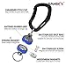 SAMSFX Fishing Strongest Magnetic Net Release Magnet Clip Holder Retractor with Coiled Lanyard (Blue Grips)