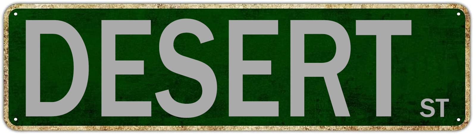 Desert St Retro Tin Signs Aluminum Home Exit Sign Kitchen Garden Wall Front Door Coffee Decor 4x16 Inch