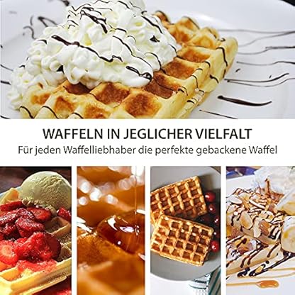 Syntrox Germany 1600 Watt XLC Keramik beschichtetes Waffeleisen für 4 Belgische Waffeln – Bild 5