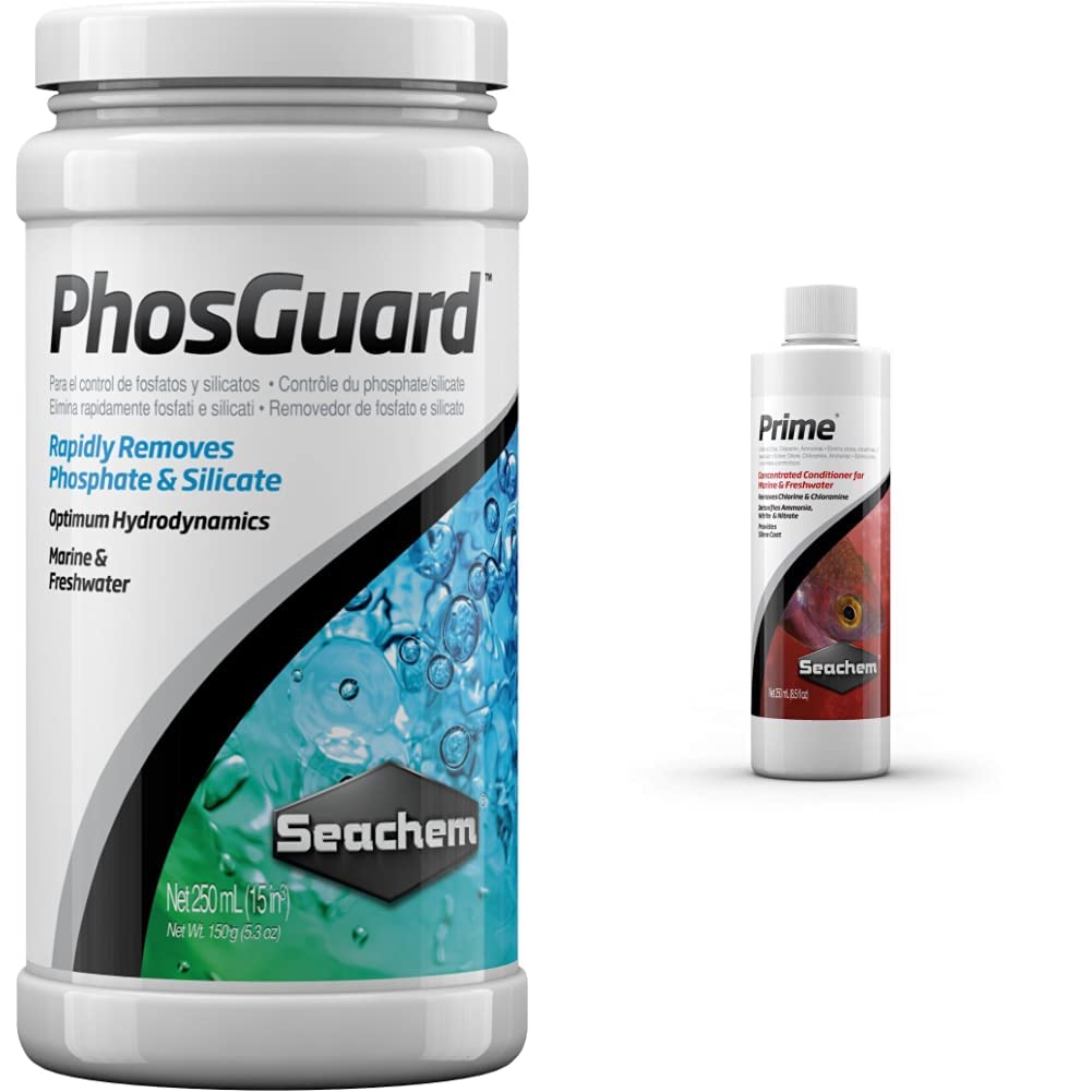 Seachem - Phosguard Extractor de silicato y fosfato & Acondicionador de Agua Prime, 100 ml