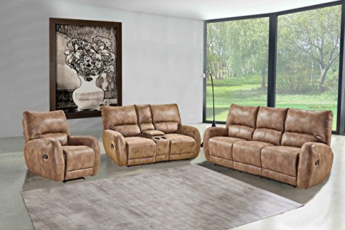 Preisvergleich Produktbild lifestyle4living Polstergarnitur, Sofa, Couchgarnitur, Sofagarnitur, Relaxsessel, Relaxcouch, Home Cinema, verstellbar, Liegefunktion, Microfaser braun