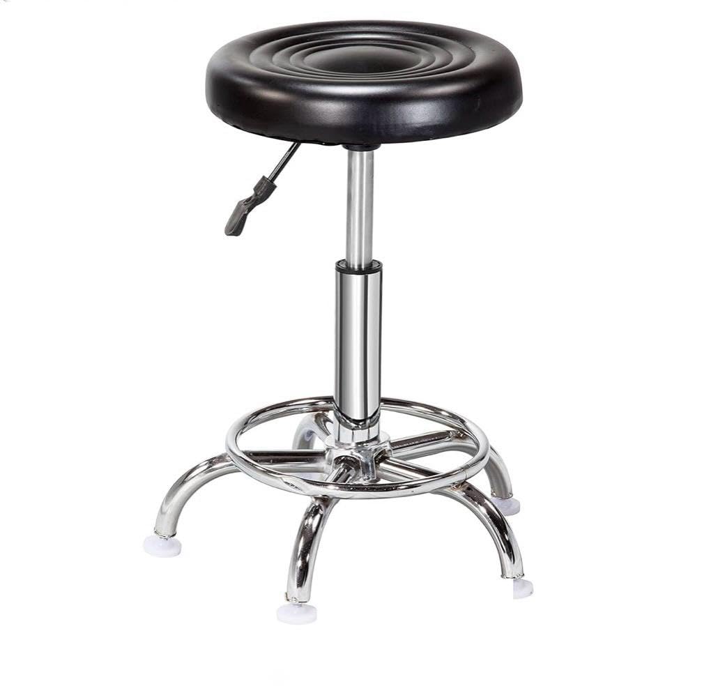 RKS Traders Adjustable Metal Stool - Doctor/Kitchen/Office/Cafeteria/Bar Stool - Black