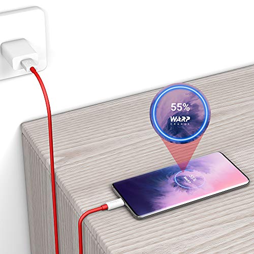 Jelanry OnePlus SUPERVOOC/Warp Charging Cable 65W 80W, 2Pcs 3.3FT USB Type C Cable Dash Charging Cable Rapid Data Syncing Fast Charger Cable for OnePlus Open 12R 12 11 10 8 Pro 7 6 5T 3T 3, Red