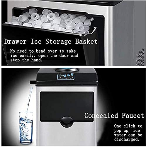 Ice Cube Maker Aufsatz-Eismaschine, tragbare elektrische Eismaschine, Macht 8 bis 12 Minuten schnelles EIS, ultraleise… – Bild 4