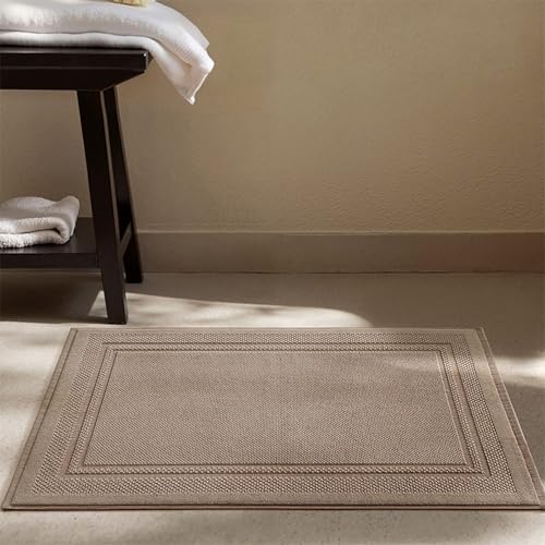 MeipingQu バスマット 厚い 50*80cm 洗える ふわふわ カラー04 お風呂マット 滑り止め 足拭きマット 速乾 吸水 マイクロファイバー 快適 サラサラ 柔らかい おしゃれ ギフト 丸洗い 北欧 新生活 ホテル 脱衣室 ドア 浴室 玄関 洗