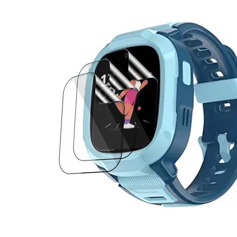 Image of smart watch Screen Guard Protector Compatible for Noise Junior Explorer 2|Ultrathin 0.125mm Flexible Screen Protector TPU Membrane with Edge to Edge Full Screen Coverage & Easy Installation (Pcs - 3)