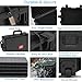 Regetek Waterproof Hard Case, 23x 17x 11.5 Inch, Rolling Equipment Case with Wheels/Foam/Retractable Handle,for cameras Camcorder,Drone, electronic tool, Shockproof, Inner 19.6