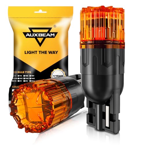 Image of Auxbeam 2026 B2 Series 194 LED Bulbs Amber Yellow 168 2825 T10 W5W Bulbs