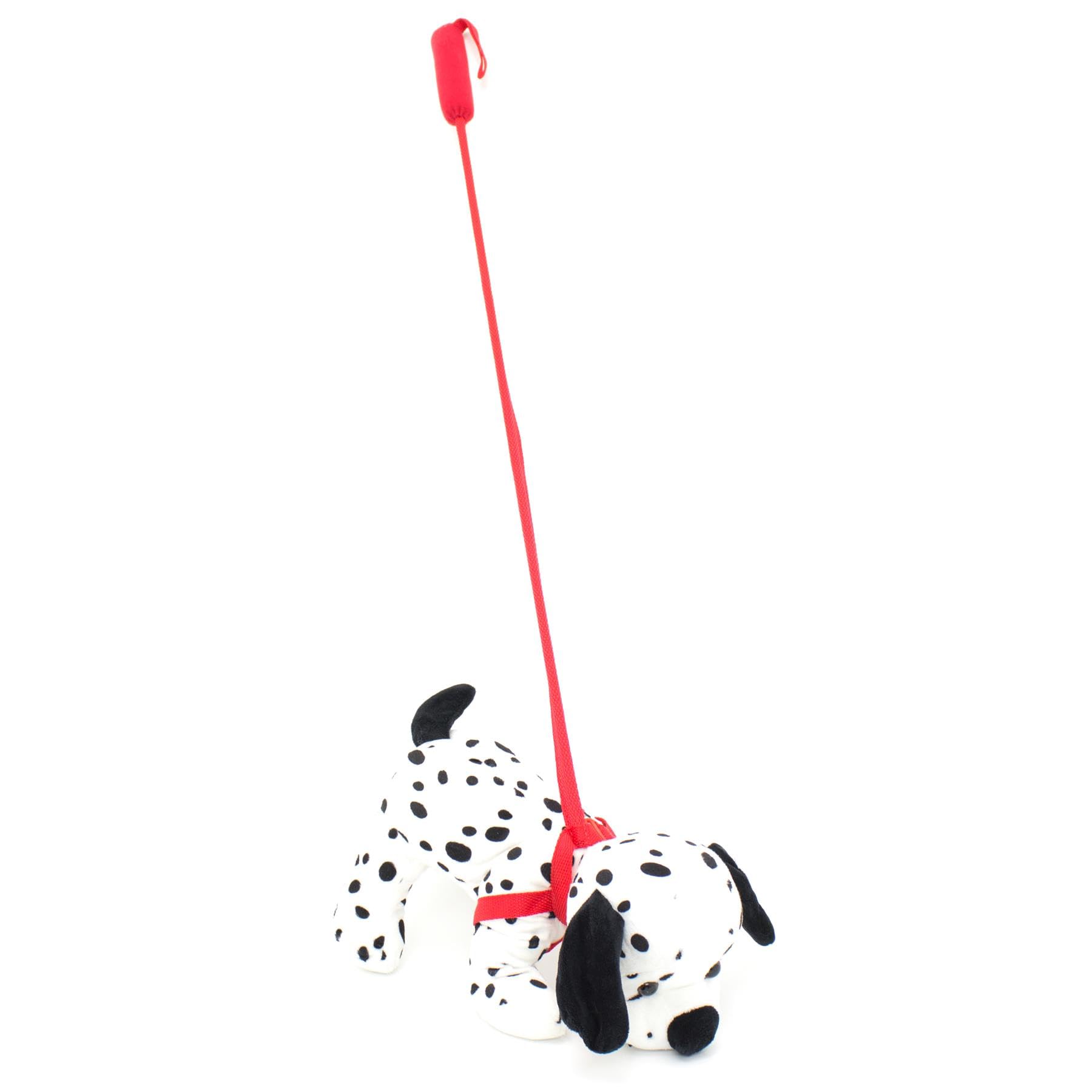 Dalmatian Plush on Stiff Lead, Walking Dog Fancy Dress Accessory