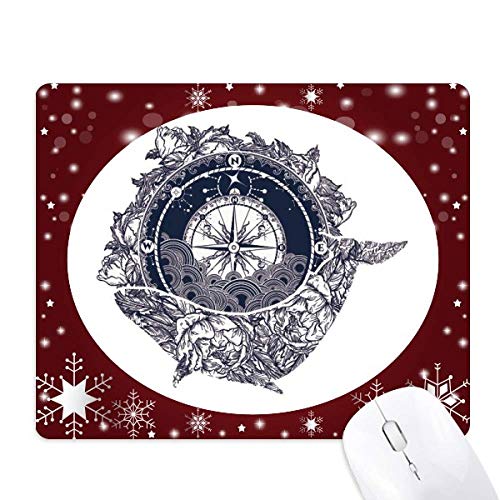 Tapis de souris flocon de neige et boussole fleur pour réchauffer votre espace informatique
