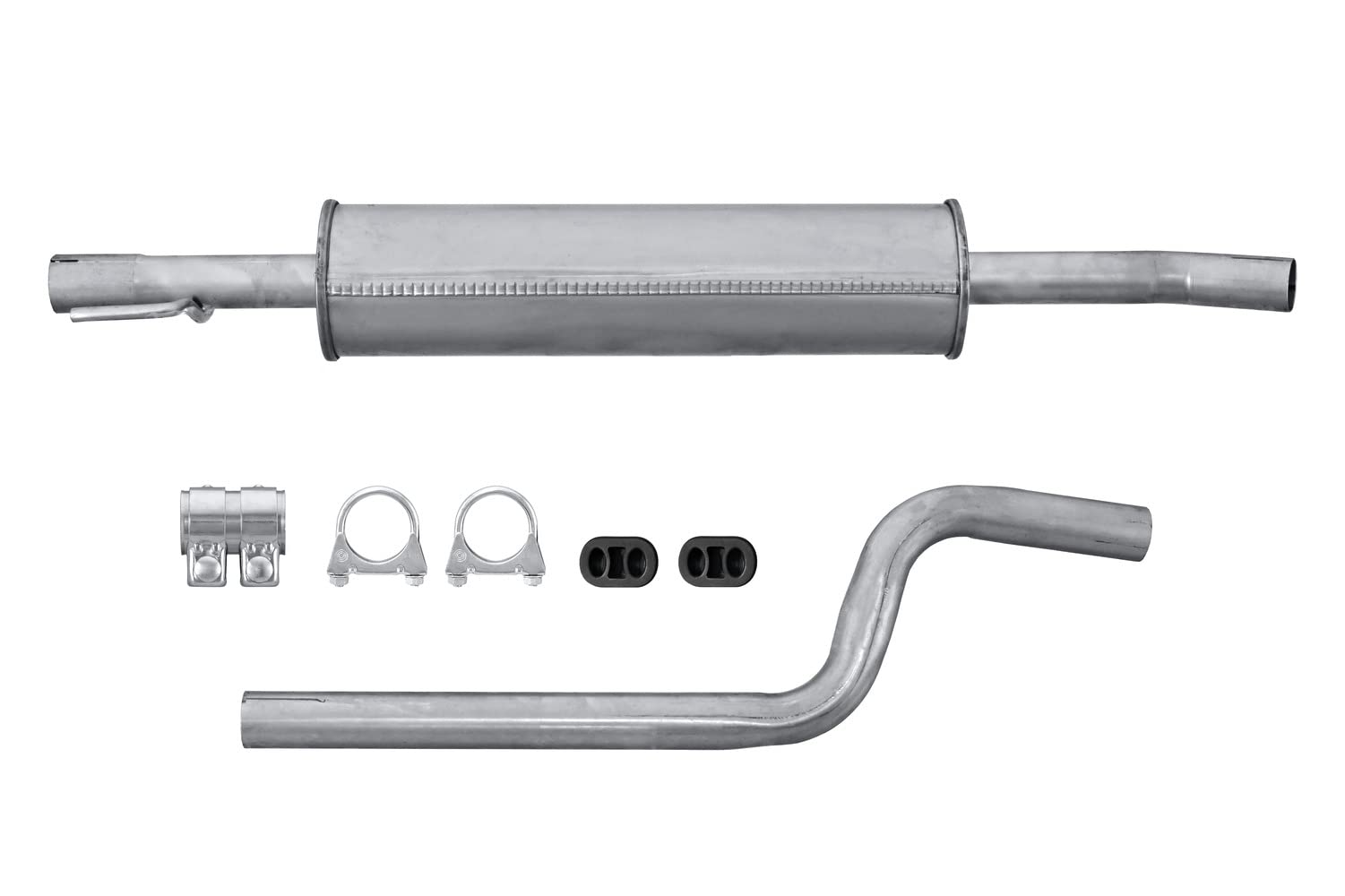 HELLA 8LB 366 021-161 Vorschalldämpfer - Easy2Fit® Kit - vorne - zweiteilig - Set mit Anbauteilen - für u.a. OPEL ASTRA H | 8LB 366 021-161 passend für Astra | 8LB 366