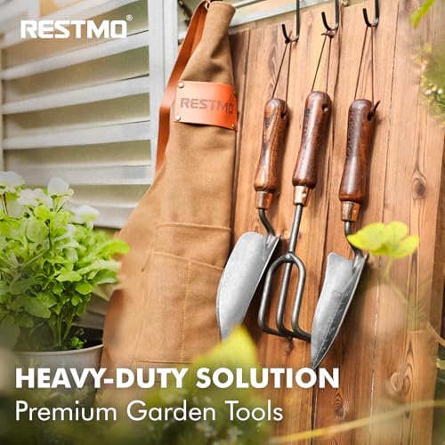 Kit de herramientas de jardín RESTMO 3 en 1 con mango de madera miniatura 2