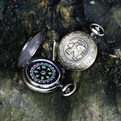 Brújula vintage portátil para camping y senderismo miniatura 5