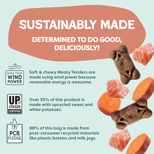 Image of Shameless Pets Soft & Chewy Dog Treats, Reelin' Salmon Meaty Tenders, 8oz - Real Salmon is 1st Ingredient - Grain Free, No Corn or Soy - Digestive Support - for Small, Medium & Large Dogs