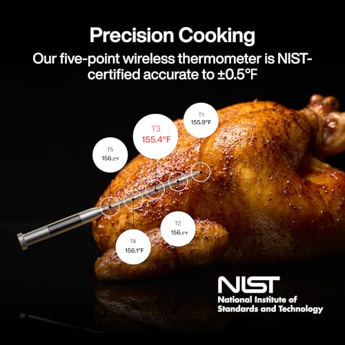 Image of Typhur Sync 8QT Air Fryer with Built-in Wireless Thermometer, 9-in-1 Smart Airfryer with PFAS free Ceramic Nonstick Basket for Quick Easy Meals, Cooks 6lb Whole Chicken, Dishwasher Safe Parts