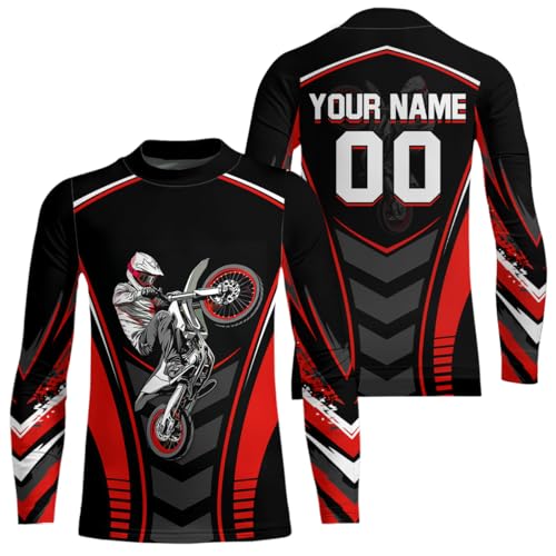 Personalized Youth Motorcycle Shirt Motocross Racing Jersey Motocross Shirt Kid Men UPF30+ Youth Dirt Bike Jersey Off-Road2
