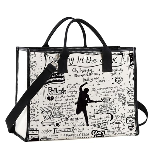 Sac fourre-tout Bruce rock music lover grand sac à bandoulière en toile pour concerts
