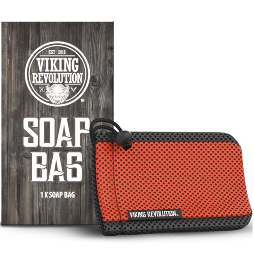 Viking Revolution Soap Bag with Drawstring and Exfoliating Scrubber