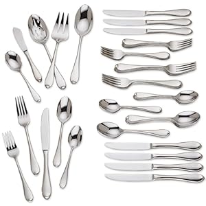 Gorham Studio 45-Piece Flatware Set, 6.30 LB, Metallic