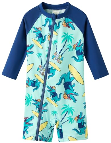 Image of UMELOK Baby Boys' Swimsuit Full Zip UPF 50+ Sun Protection Swimwear