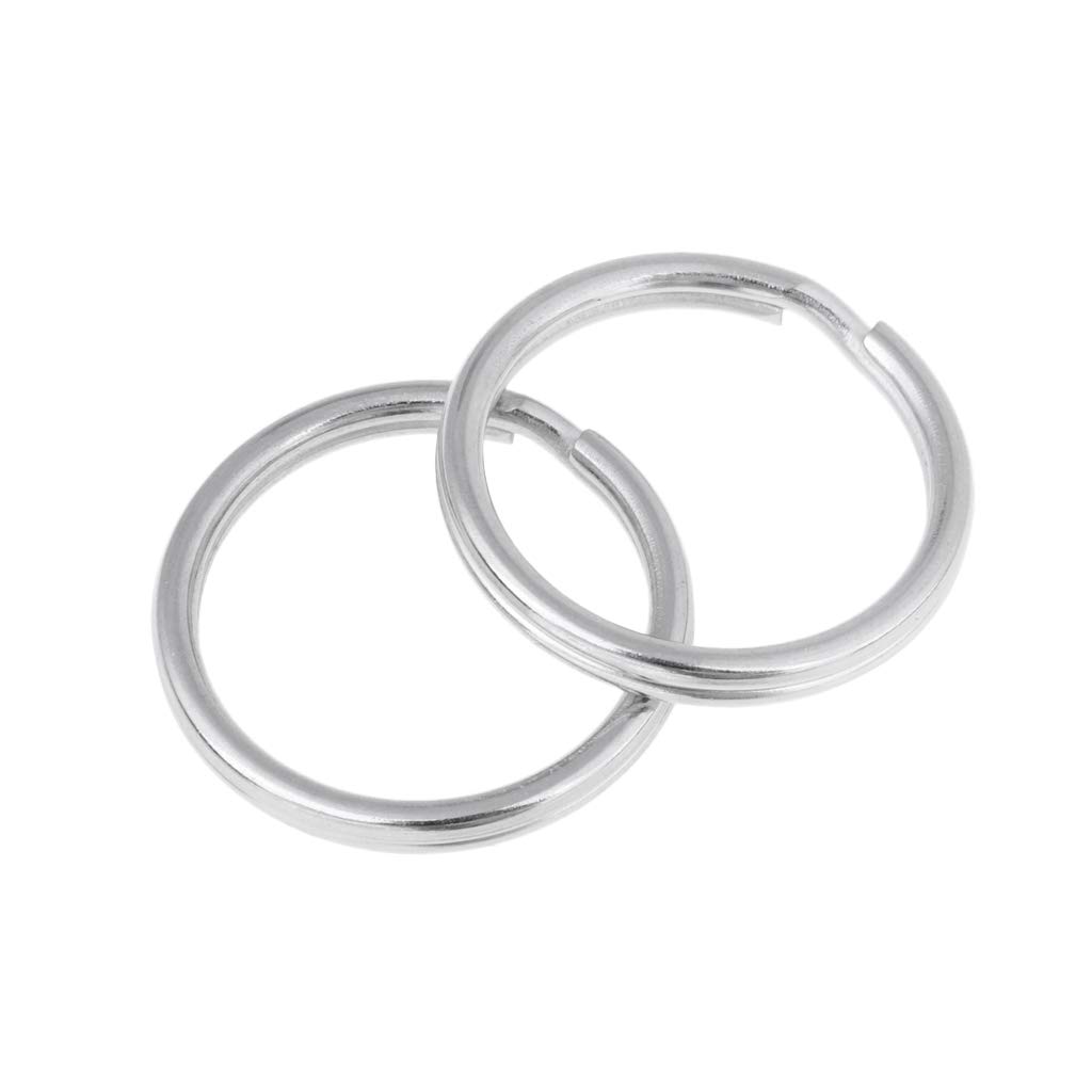10 set di 20 portachiavi a forma di foglia, anelli per portachiavi, artigianato, 1,8 x 28 mm