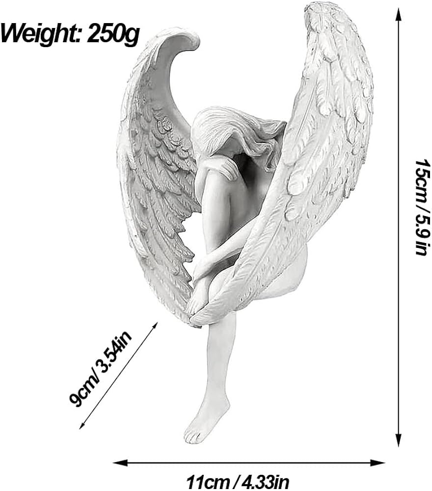 Amazon.com: YFEIQI Creative White Resin Redemption Angel Statue
