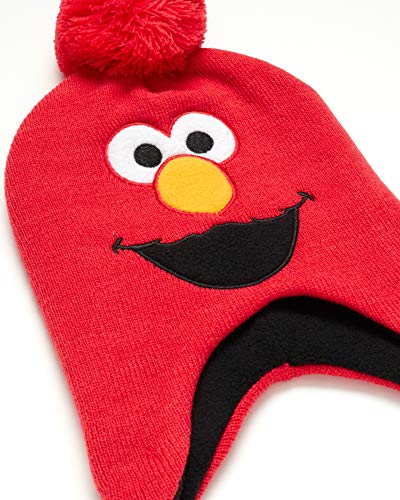 Sesame Street Elmo Hat And 2 Pair Mittens Cold Weather Set, Toddler Boys Age 2-4 #TOP2
