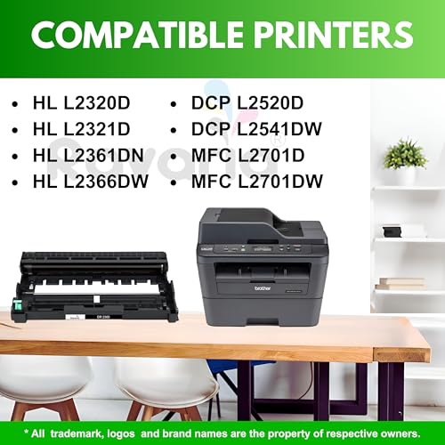 Image of Ravaria DR 2365 Compatible Toner Cartridge for Br HL L2320D HL L2321D HL L2361DN HL L2366DW DCP L2520D DCP L2541DW MFC L2701D MFC L2701DW Printer (DR 2365 Drum Unit Pack of 1)