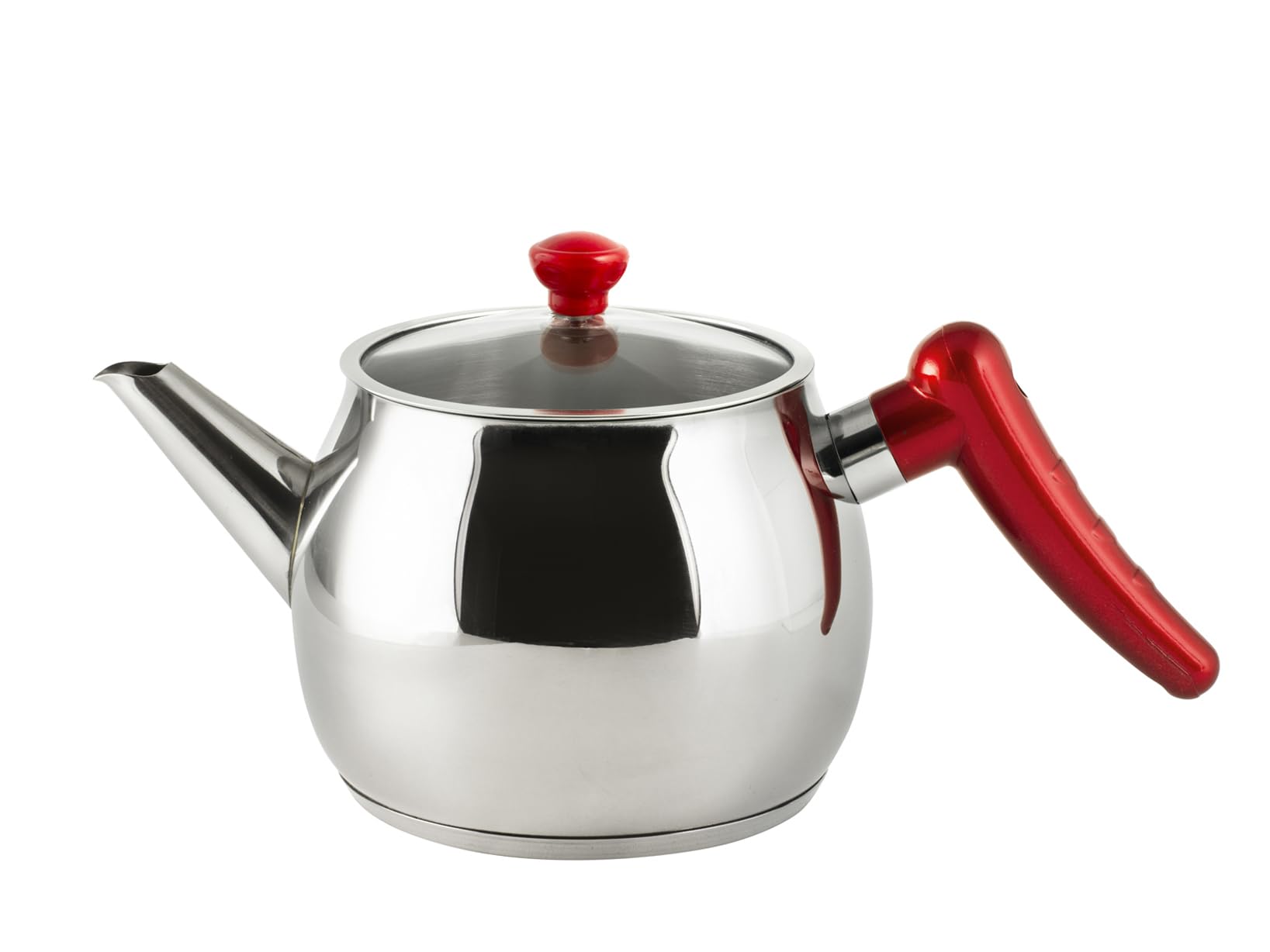 Bouilloire inox 18/10 et couvercle en verre pour le thé du matin
