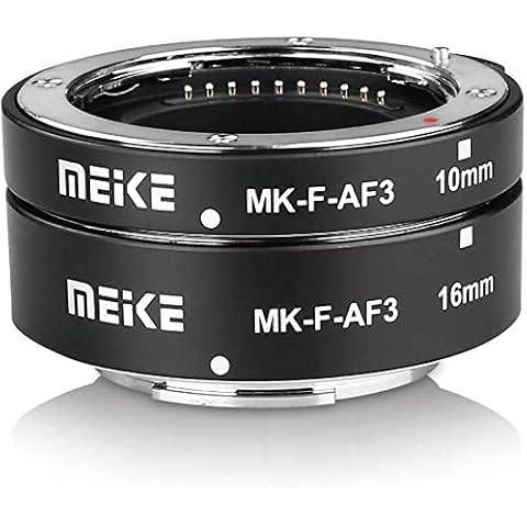 Meike F-AF3 Auto Fucus Macro Extension Tube for Fujifilm Mirrorless Camera(10mm 16mm only or conbination) X-T1 X-T2 X-Pro1 X-Pro2 X-T10 X-A1 X-E1 X-E2 X-E3 X-T20 X-T3 X-T30 Cover