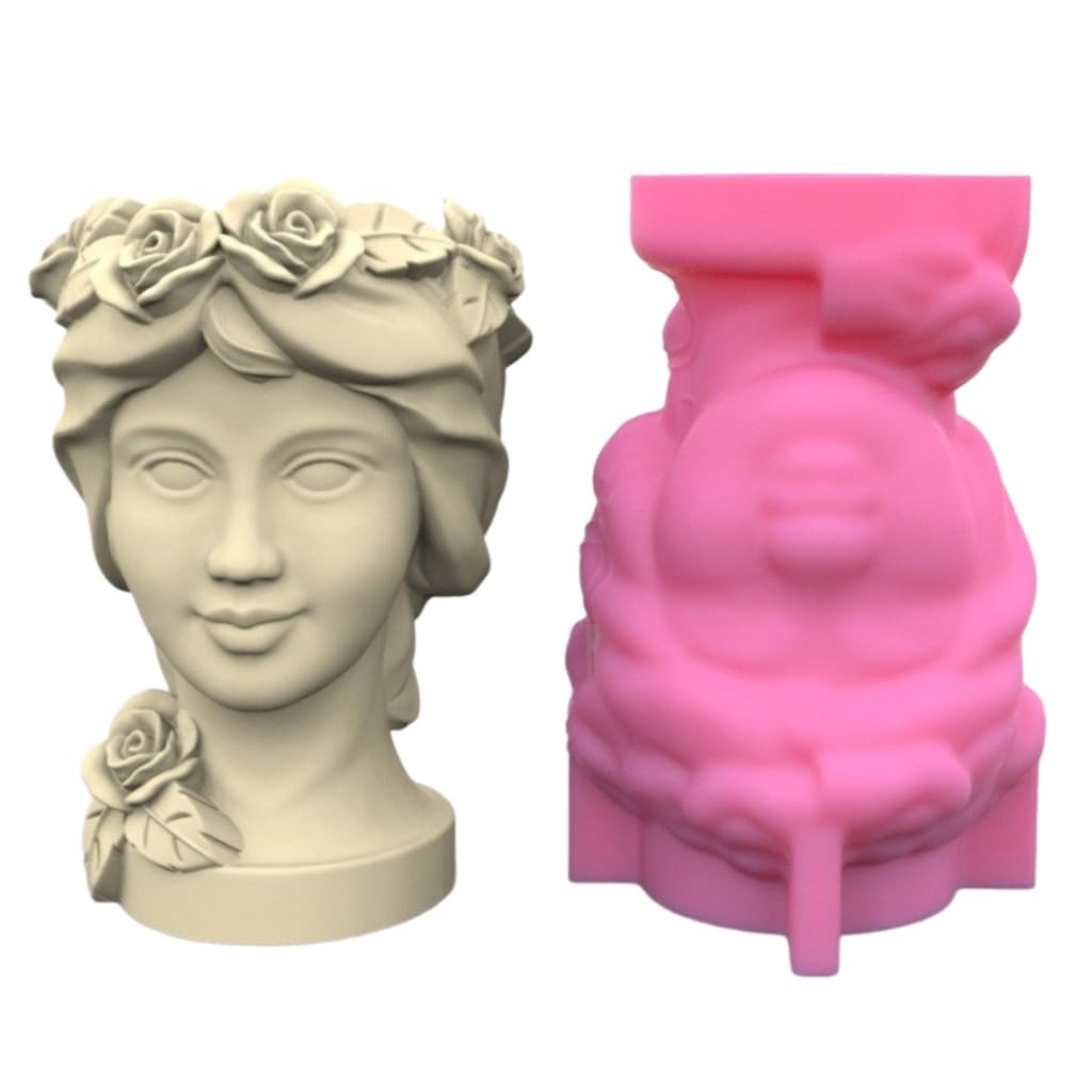 Moule de visage de fille pour vase artisanal haut de gamme