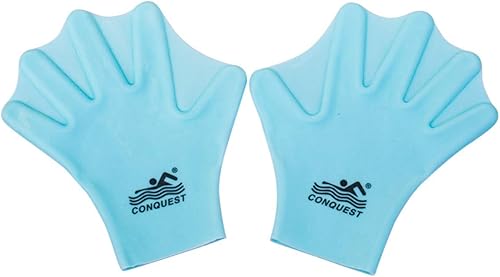 EXCEREY Swimming Gloves Silicone Webbed Swim Training Gloves Web Gloves Swimming Water Gloves for Adult & Kids