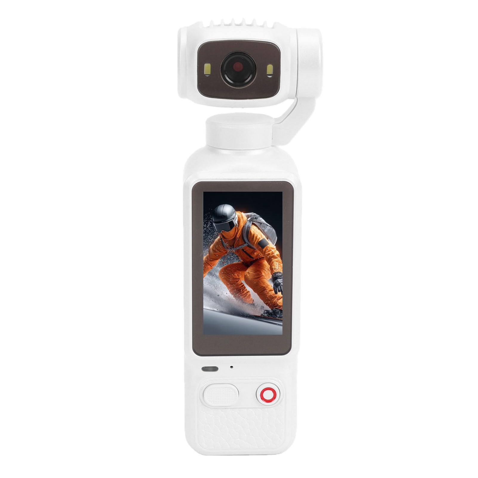 GOWENIC 4K Portable Vlogging Camera with 270° Rotatable Lens, 64MP Pocket Camera with Audio Video Recording, Fill Light, for Outdoor Sports, Bicycle, (White)-image-33